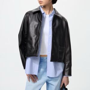 Uniqlo Coated Short Jacket | Faux Leather